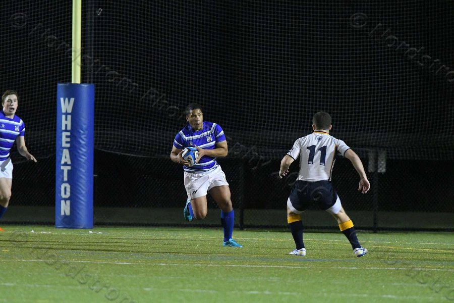 Wheaton Men\'s Rugby vs Mass Maritime.  Photo by Keith Nordstrom